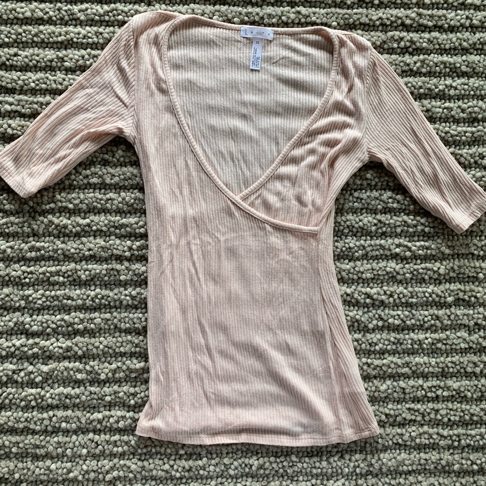 Leith Pale Pink Fitted Top